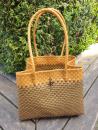 Braided Shopping Bag Jumbo - black gold